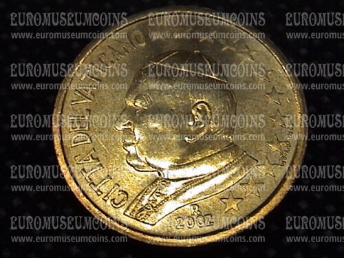 2002 Vaticano 50 cent Papa Giovanni Paolo II da set ufficiale