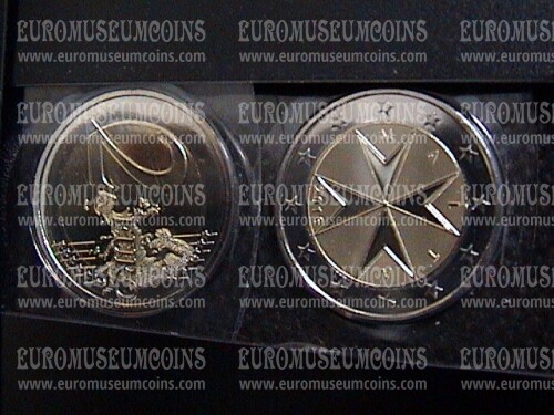2016 Malta moneta da 2 euro zecca F