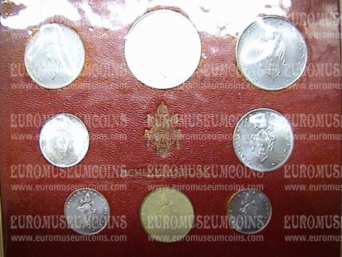 1971 Vaticano divisionale con Lire 500 in argento FDC Anno IX - 9°