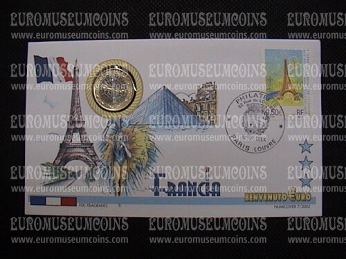Francia moneta da 1 euro in coin cover