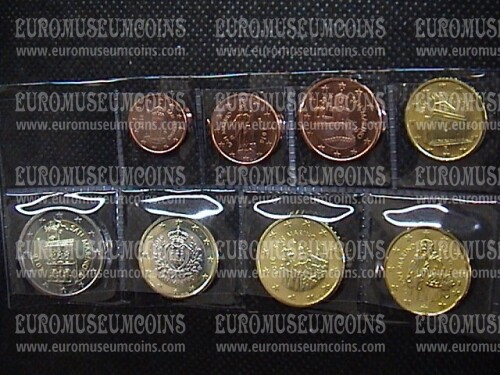 2016 serie completa 8 monete euro San Marino