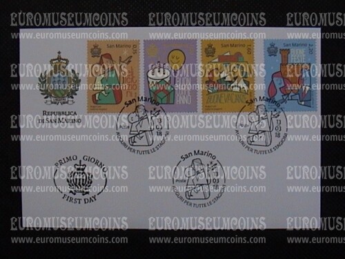 2018 FDC Auguri per tutte le stagioni SAN MARINO 4v