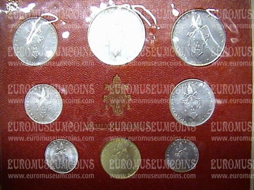 1972 Vaticano divisionale con Lire 500 in argento FDC Anno X - 10°