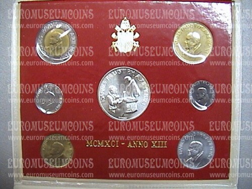 1991 Vaticano monete singole FDC Anno XIII - 13
