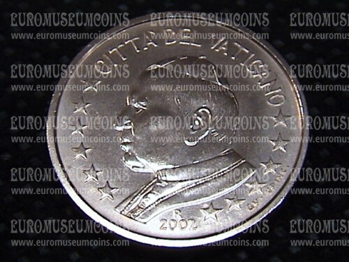 2002 Vaticano 2 cent Papa Giovanni Paolo II da set ufficiale