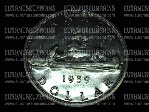 1959 Canada Dollaro Canoa in argento