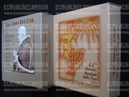 2011 Vaticano Dittico 5 + 10 Euro Proof Giornata Mondiale della Pace e Anniversario Sacerdozio Benedetto XVI in argento con cofanetto  