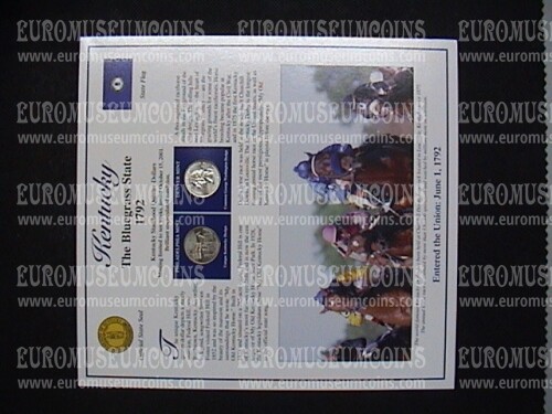 2001 Stati Uniti Kentucky 2 quarti di dollaro Stati con francobolli
