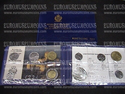 San Marino monete singole 1991