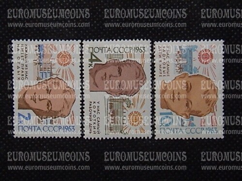 1963 U.R.S.S. Giornata della salute serie francobolli 3 valori