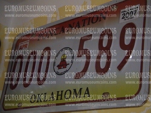 Stati Uniti d' America Oklahoma Targa auto da collezione 