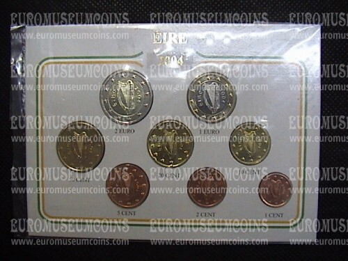 2004 Irlanda serie completa 8 monete euro in blister Eurocollection 