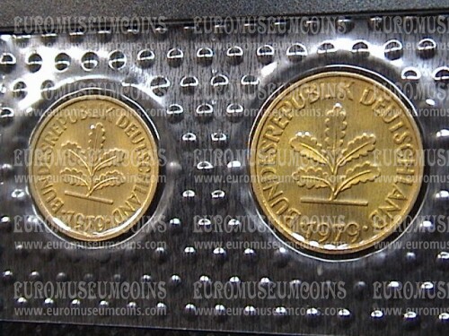 1979 Germania 5 + 10 Pfennig zecca F 