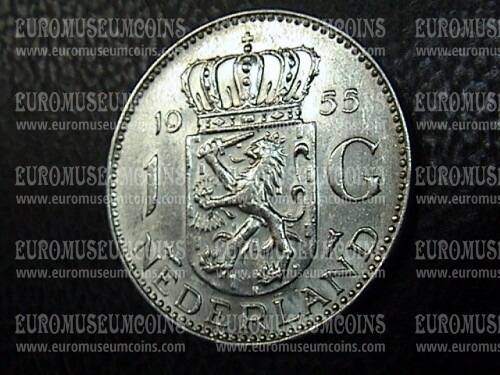 1955 Olanda 1 Gulden in argento Regina Juliana
