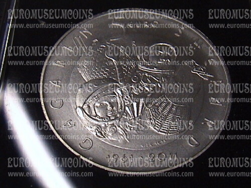 2011 San Marino 5 Euro 50° anniversario Uomo nello Spazio FDC in argento  