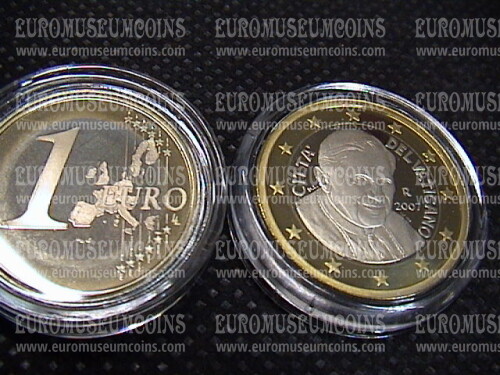 2007 Vaticano euro 1 proof da set ufficiale