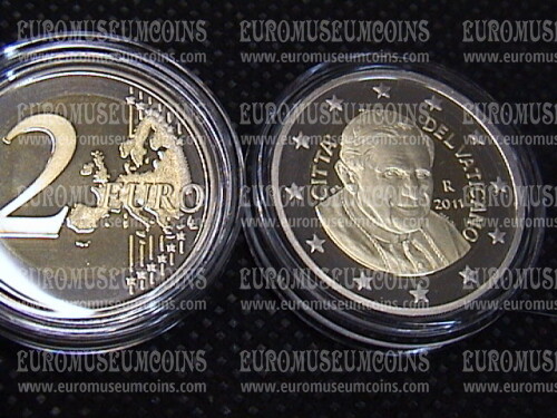 2011 Vaticano 2 euro proof da set ufficiale