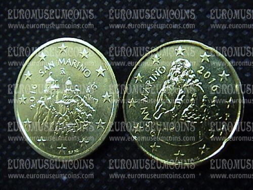 Coppia 20 + 50 centesimi di Euro San Marino anno 2016 FDC