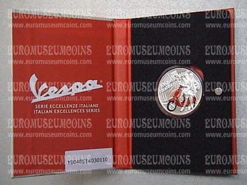 2019 Italia 5 Euro FDC Vespa Serie Eccellenze Italiane Rossa