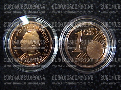 2002 Vaticano eurocent 1 proof da set ufficiale