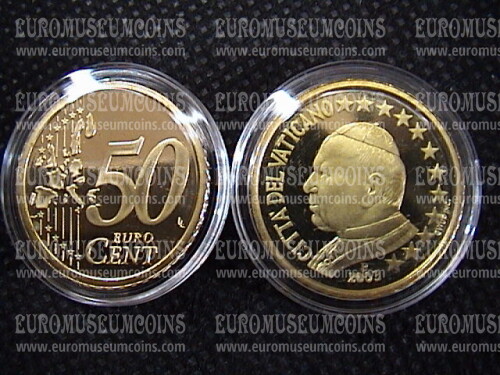 2003 Vaticano eurocent 50 proof da set ufficiale