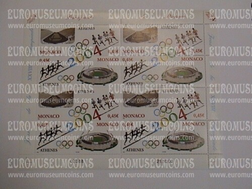2004 Monaco Olimpiadi di Atene Cod.Un.MF2450-51