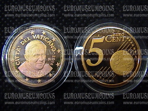 2006 Vaticano eurocent 5 proof da set ufficiale