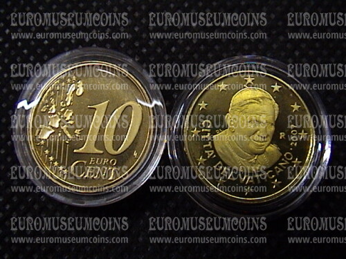 2007 Vaticano eurocent 10 proof da set ufficiale