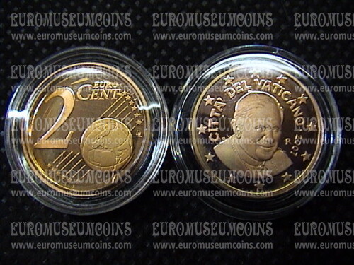 2007 Vaticano eurocent 2 proof da set ufficiale