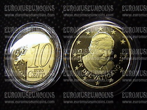 2011 Vaticano eurocent 10 proof da set ufficiale