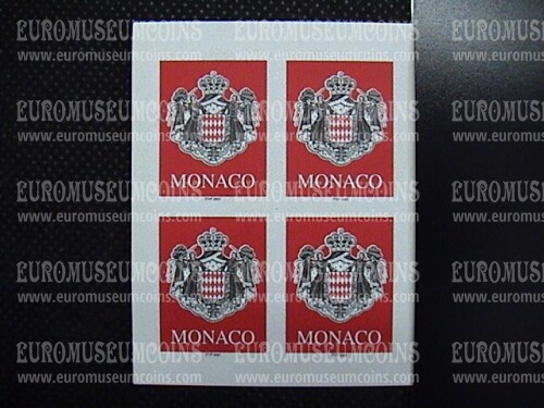 2000 Monaco Stemma Principato quartina da Libretto