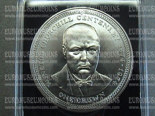 1974 Gran Bretagna Corona Churchill Isola di Man