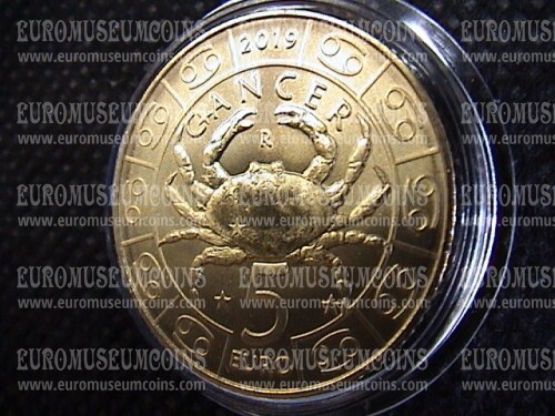 2019 San Marino 5 Euro FDC Segni Zodiacali : Cancro