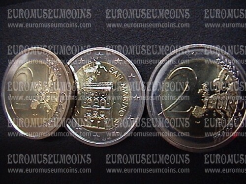 San Marino 2 euro Palazzo Pubblico ( primo conio ) dal 2002 al 2016