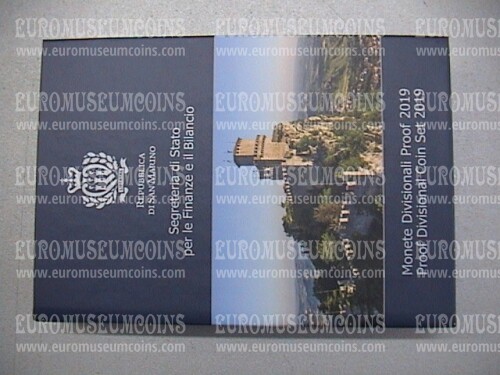 2019 San Marino divisionale PROOF con 2 Euro commemorativo Leonardo + Lippi