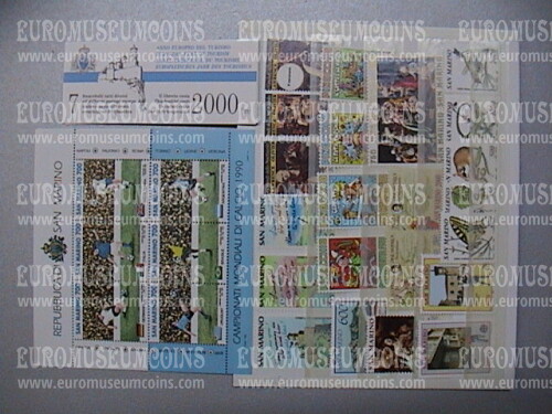 1990 ANNATA COMPLETA FRANCOBOLLI SAN MARINO