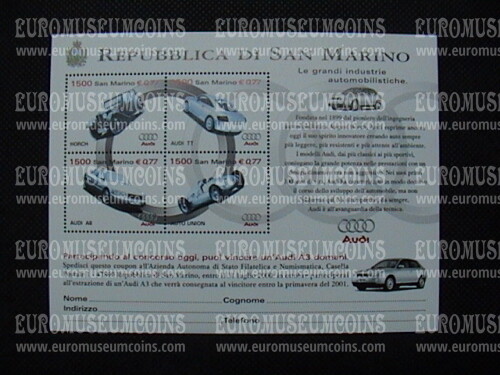 1999 foglietto BF 63 SAN MARINO Audi