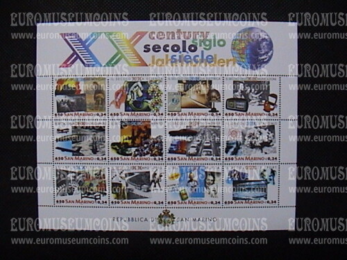 2000 foglietto BF 65 SAN MARINO XX Secolo