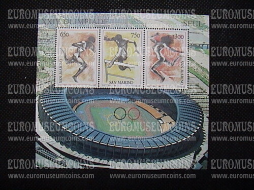 1988 foglietto BF 42 SAN MARINO Olimpiade Seul
