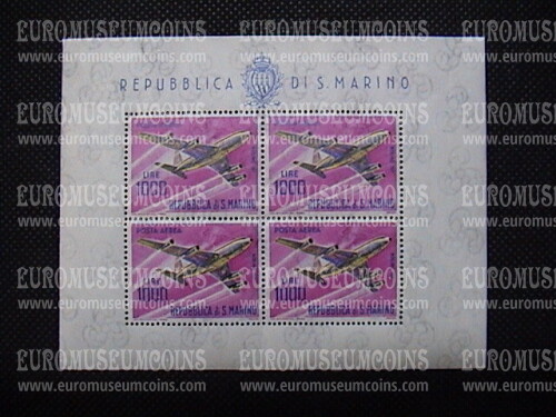1964 foglietto BF36 SAN MARINO Aerei Moderni