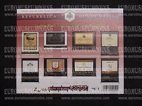 2007 foglietto BF93 San Marino Grandi Vini Europei