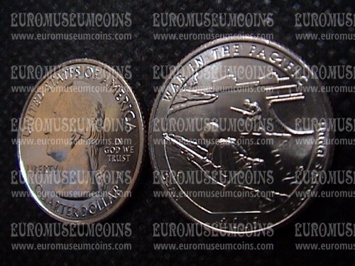 2019 USA War in the Pacific National Historical Park - Guam zecca D quarti di dollaro Parchi