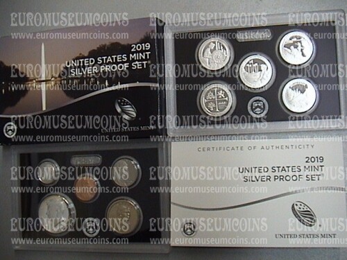 2019 Stati Uniti d' America set completo divisionali proof argento