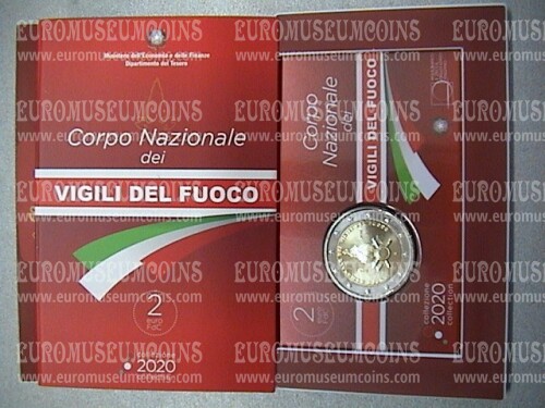 Italia 2020 Vigili del Fuoco 2 euro commemorativo FDC in coincard