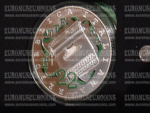 2020 Italia 5 Euro FDC Olivetti Lettera 22 Serie Eccellenze Italiane Verde