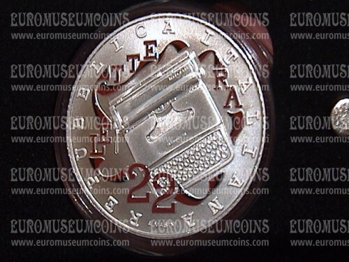 2020 Italia 5 Euro FDC Olivetti Lettera 22 Serie Eccellenze Italiane Rossa