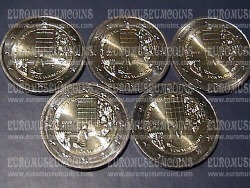 Germania 2020  Genuflessione di Varsavia 5 zecche 2 Euro commemorativi ADFGJ