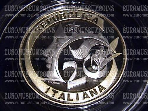 2020 Italia 5 Euro bimetallico Proof Presidenza Italiana del G20