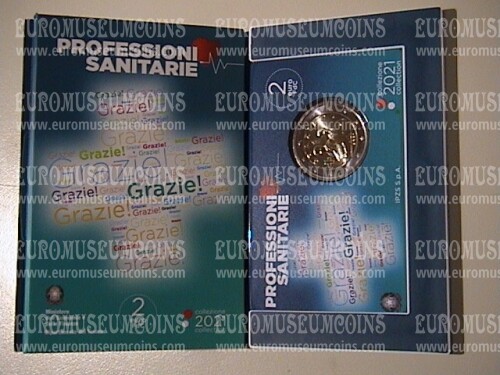 Italia 2021 Professioni Sanitarie 2 euro commemorativo in coincard