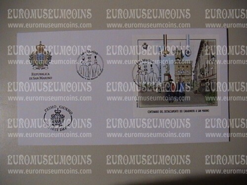 2021 San Marino centenario distaccamento Carabinieri busta FDC 